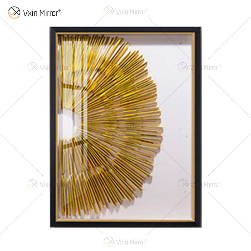 Das neueste WXPA-19 Metallwandkunst-Dekor-Ausgangsdekorationsstück-Luxus-Wohnzimmer-gerahmtes 3D-Zusammenfassung für Zuhause-Set zum Verkauf