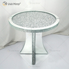Luxus-Flur Crushed Diamond Crystal Spiegelschrank rund Silber verspiegelt Nachttisch Sofas Couchtisch Möbel WXF-145