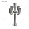 Anpassbarer Namensmoderner eleganter VX-09 silberner Kristall 75 heller Mirrorr-Kerzenhalter für Haupthochzeit