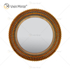 Venetian Decor WXM-1112 Wandhalterung Pagodenförmiger Wandspiegel aus braunem Glas