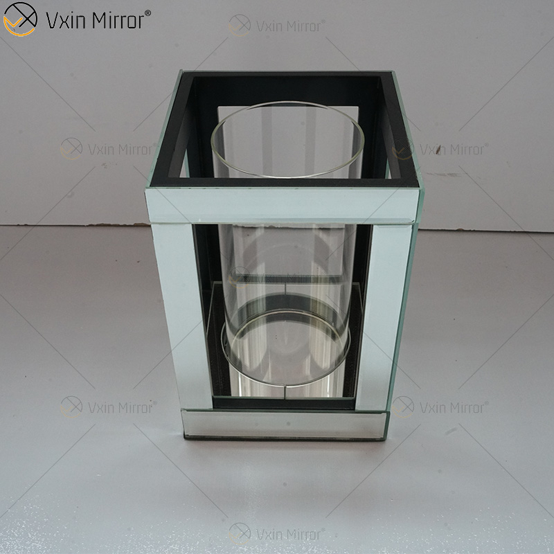 Kundengerechter Name Moderner eleganter WXCH-064 silberner Crystal Mirrorr Kerzenhalter für Haupthochzeit