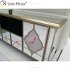 Ornate Berlin Furniture WXF-680 Anti-Champagner-Gold-TV-Schrank mit 2 Schubladen und Türen