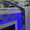 Neues Design WXMF096-2 LED Silber Kristallglas Wohnzimmer Spiegelkamin mit Inneneinsatz
