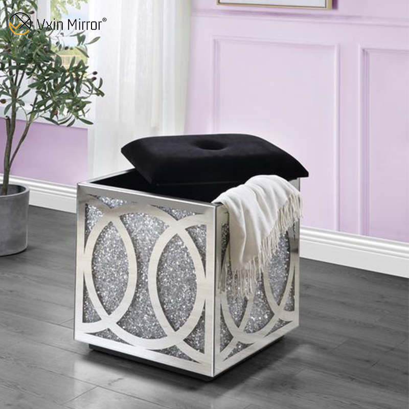 Moderner verspiegelter Couchtisch WXF-601 Sparkly Beistelltisch für Wohnzimmer Set mit Sofa für Set