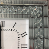Günstige WXMC-003 Moderne Spiegeluhr Silber Dekorative Crushed Diamond Spiegel Wanduhr