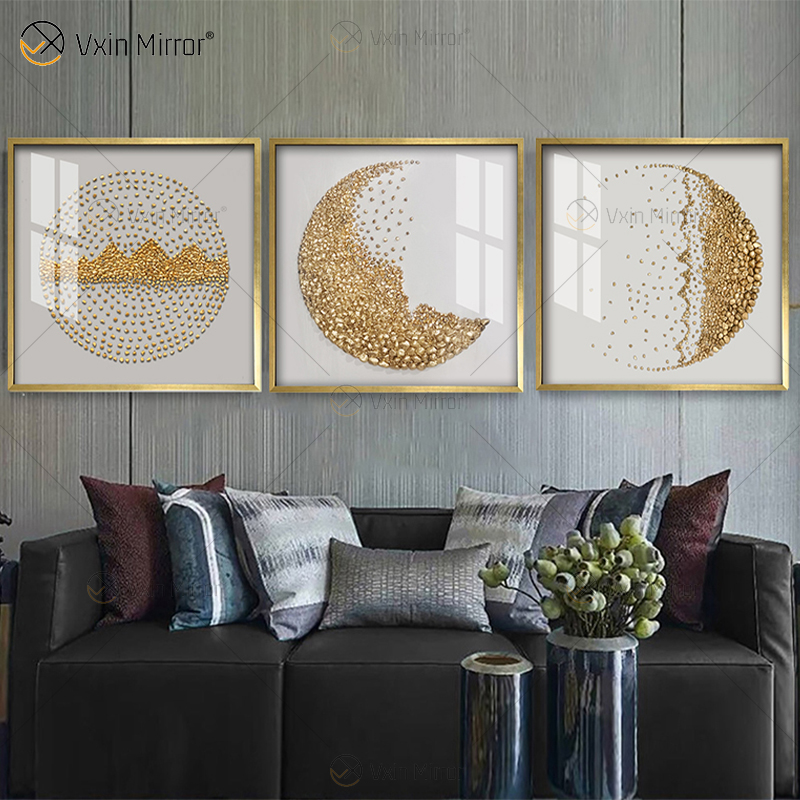 Special Design Vxin WXPA-016 Metallwandkunst-Dekor-Ausgangsdekoration-Luxus-Wohnzimmer-Leinwanddruck für Home-Set zum Verkauf