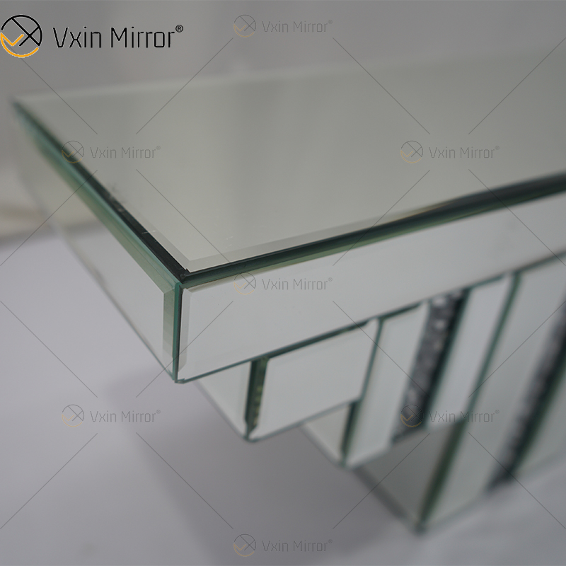 Vxin Factory Supply WXS-007-2 Silbernes Wanddekor Silbernes Glas- und Kristallspiegel-Wandregal für die Wand