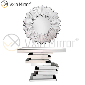 Fabrikpreis Großhandel 3D Silber Spiegel mit Konsolentisch Moderne Sets von Möbeln