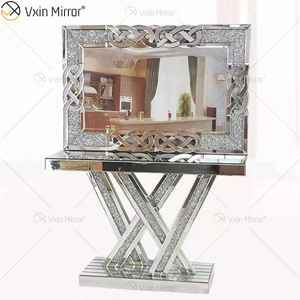 Vxin Mirror Hot Sell Silver Crystal W Design-Konsolentisch mit Spiegelflur in Wohnzimmermöbeln