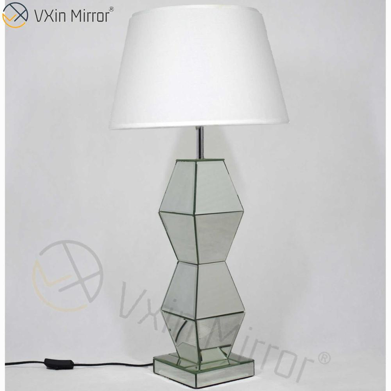 Neues Design WXTL-005 Moderne Schlafzimmermöbel Silber Tischspiegellampe mit Lampenschirm Spiegellampe