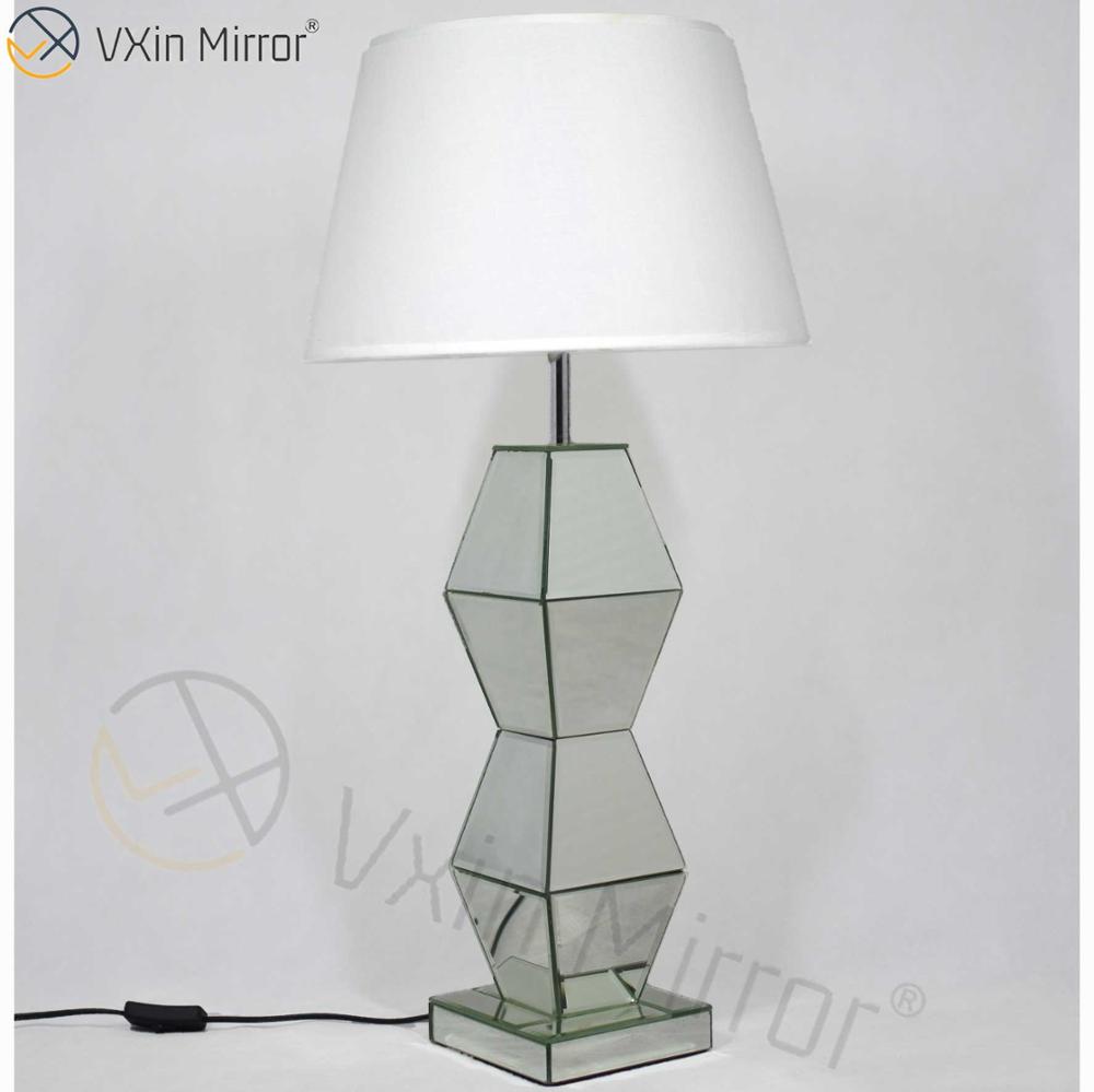 Neues Design WXTL-005 Moderne Schlafzimmermöbel Silber Tischspiegellampe mit Lampenschirm Spiegellampe