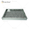 Factory Supply WXMT-016 Modernes Dekor Silber Crushed Diamond verspiegeltes rechteckiges Tablett