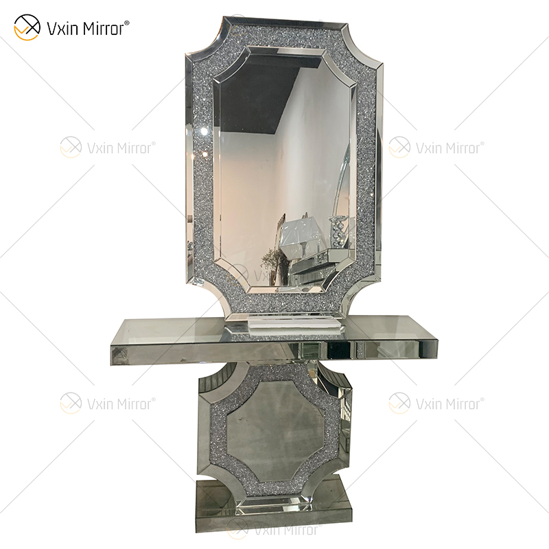 Der neueste Vxin Mirror Silver Furniture Crush Diamond Konsolentisch verspiegelt mit Längenspiegel