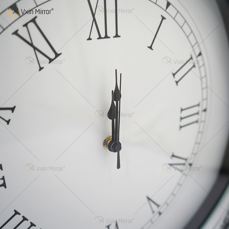 Testpaket WXC-080 Moderne verspiegelte 3D-Wanduhr mit gebrochenen Diamanten in Silber