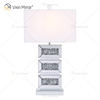Factory Supply WXTL-141 Moderne silberne Kristall-Acryl-LED-Tischspiegellampe für warmes Licht