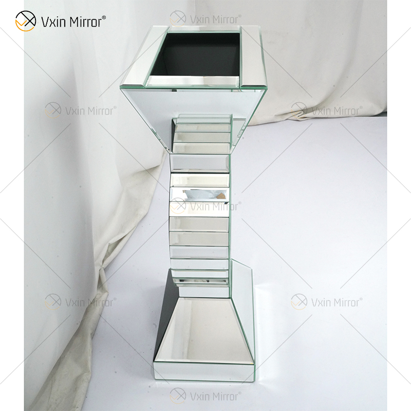 WXMV-066 Home Hotel Decor Indoor Silver Crushed Diamond verspiegelte Tischspiegelvase