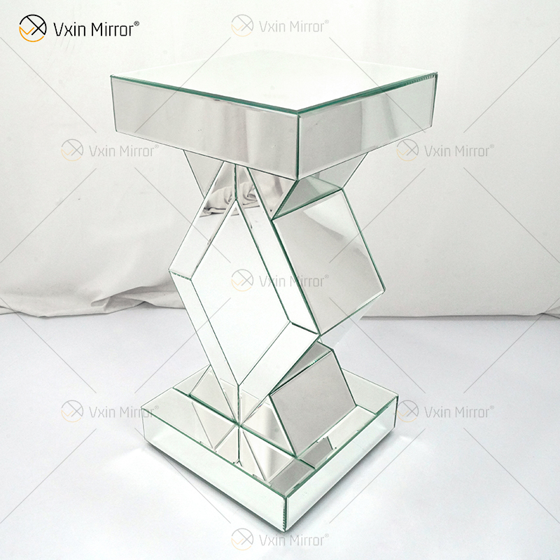 Günstiges neues Design Vxin WXF-115-1 Home Decor Crushed Diamond Beistelltisch Silber Spiegel Möbel Beistelltisch