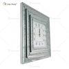 Heißer Verkauf gespiegelte Uhr WXMC-078 Crushed Diamond Silver Wall Decor elegante quadratische Uhr