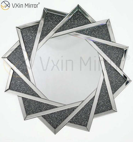 Heißer Verkauf WXM-1779 Modernes Design 3d Spiegel Wandaufkleber Wohnkultur Silber Wandspiegel