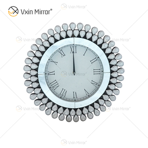 Neues Design Jewelry WXMC-076 Moderne silberne dekorative Spiegeluhr