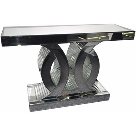 Großhandel WXWF-537 Moderne kundenspezifische Tischkonsole gespiegelt im Wohnzimmer Luxus-Konsolentisch