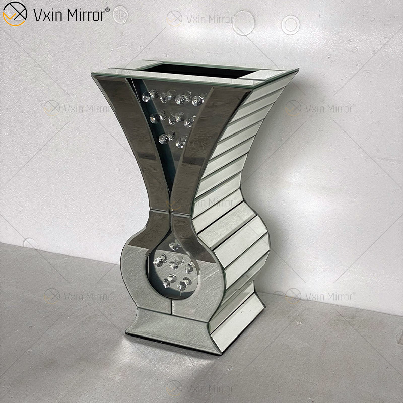 WXMV-028 Spiegelvase Hochzeit verspiegelte Kristallvasen Mittelstücke Spiegelblumenvase