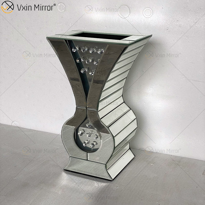 WXMV-028 Spiegelvase Hochzeit verspiegelte Kristallvasen Mittelstücke Spiegelblumenvase