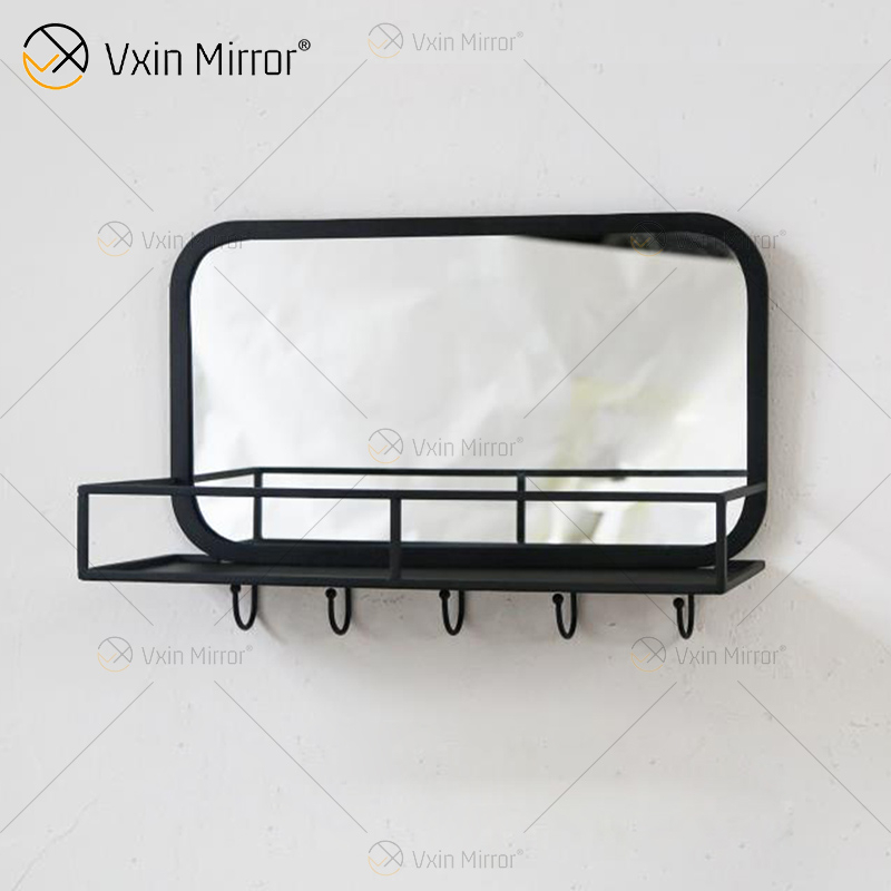 Vxin Factory Supply Silber Wanddekor Silber Metallregal Lagerregal Spiegel Rechteck Wandregal