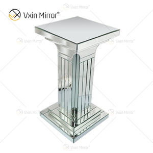 The Factory Hot Sale WXF-010 Klassischer Stil Silber Roman Pillar Home Decor verspiegelter Beistelltisch