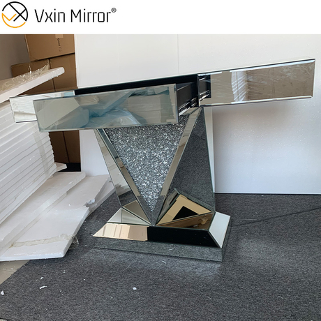 Günstiger WXF-511 Konsolentisch mit Schublade Moderner Flurspiegel Luxus Wohnmöbel Silber Konsolentisch