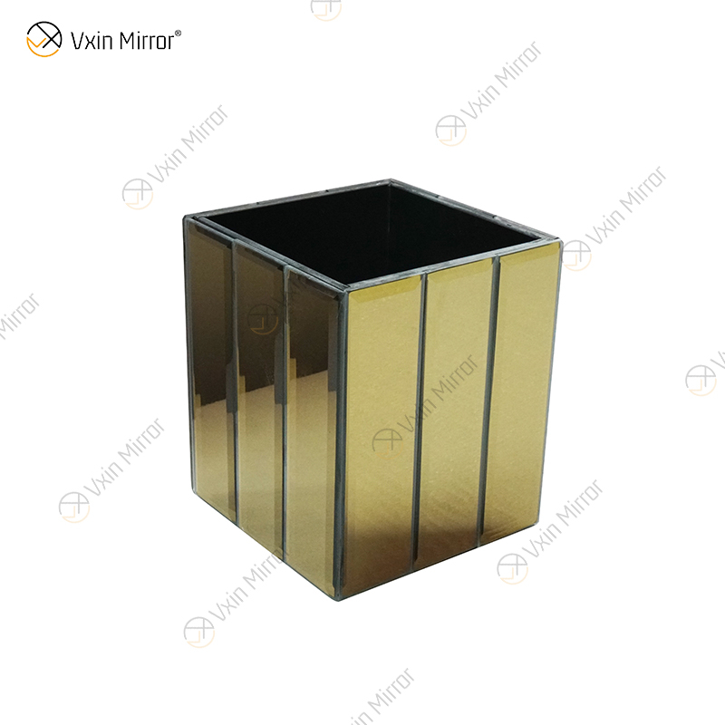 WXMV-001 Spiegelvase aus Kristallsilber, Glas, atemberaubende dekorative Vase, Blume, Luxus für Wohnkultur, kann kein Wasser halten