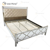 Vxin Mirror Antikmöbel WXWF-1084 Grace Golden Silver Luxus verspiegeltes Kingsize-Bett