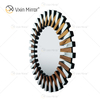 3D 2 Farben Beide WXM-1021 Wanddekoration Braun mit silbernem Wandbehangspiegel