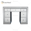Hot Sell White Mirror Set WXF-792 Moderner Schminktisch mit silbernem Rahmen und Stuhl, 7 Schubladen