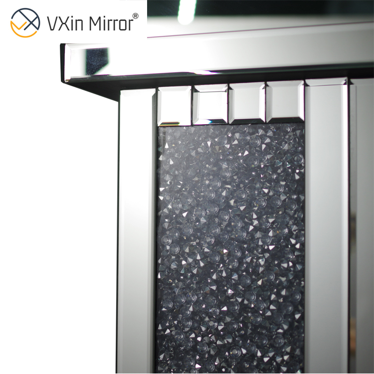 Spitzenverkauf Eleganter Vxin Spiegel WXWF-045 Crushed Diamond Elektrischer Spiegelkamin