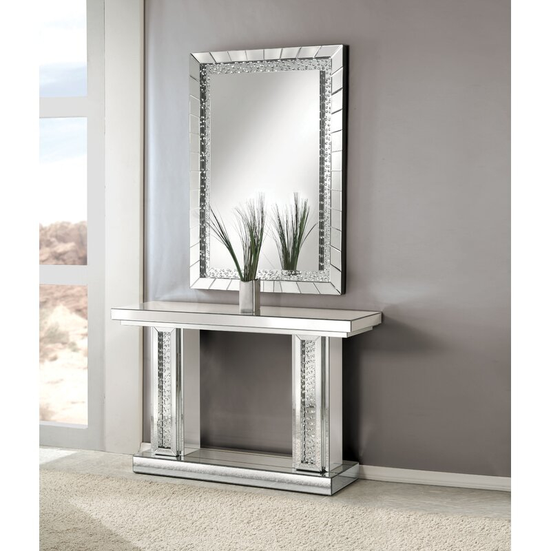Vxin Furniture Moderner französischer eleganter silberner Spiegel-Konsolentisch Tischmöbel
