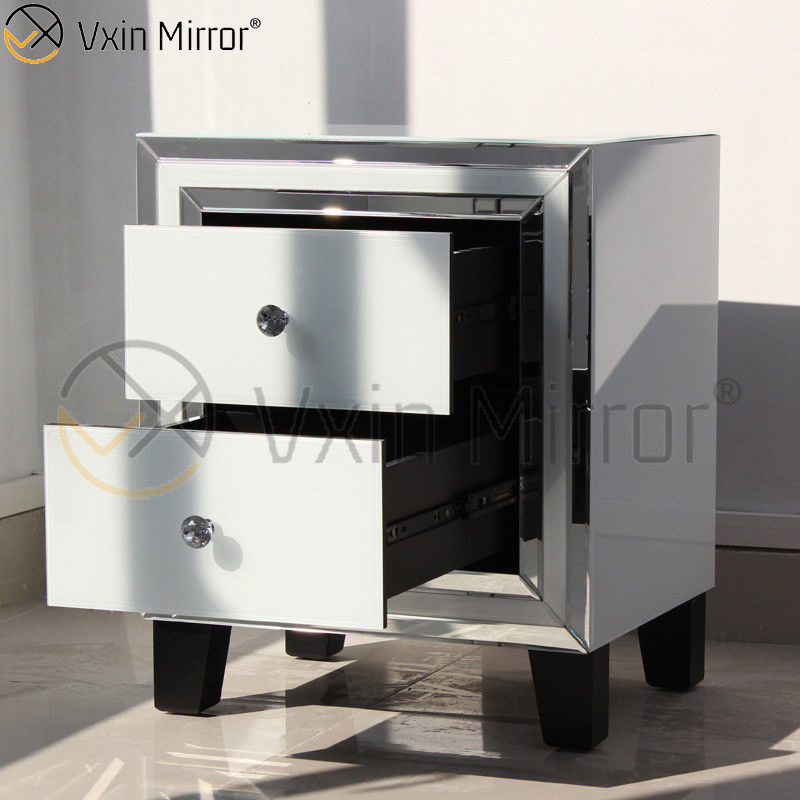 Hot Sale Home Weißglasmöbel 2 Schubladen Spiegelschrank Kommode WXF-786