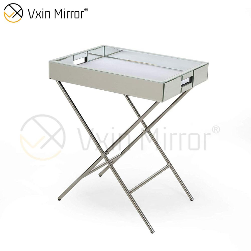 Vxin Spiegel WXT-039 Modernes Dekorationstablett aus silberfarbenem Edelstahl