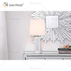 Vxin WXTL-142 Elegante silberne Kristall-LED-Tischspiegellampe 3 Farben LED-Licht für Schlafzimmer