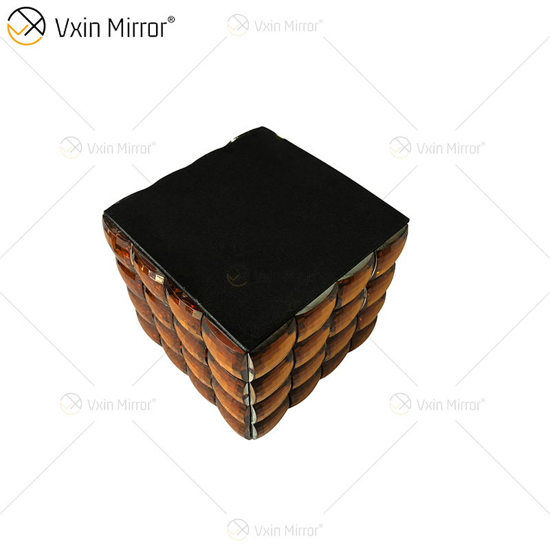 WXJB-31 VXin Wohnkultur Kristall Silber Glas Moderne verspiegelte Schmuckschatulle