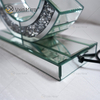 Moderner Stil WXTL-02 Silber Crushed Crystal Mirrored C-Form Tischlampe für Schlafzimmer Spiegellampe