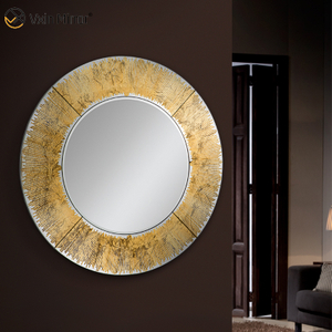 Hotel Supply Spain Design WXM-2497 Runder Luxus-Wandspiegel mit Blattgold