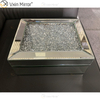 LED VXin Wohnkultur Schmuckkästchen Silber Glas Crushed Diamond Moderne verspiegelte Schmuckschatulle mit LED