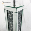 WXFL-032 Wohnzimmer-Silber-Kristall-Stehlampe mit Lampenschirm für Hotel-Spiegellampe