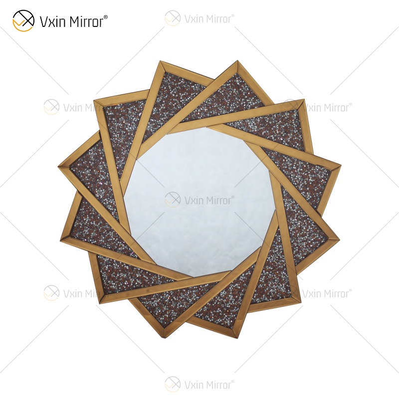 Heißer Verkauf VXin WXM-1779 Moderne Kristall Silber Crushed Diamond Wandbehang Spiegel