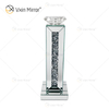 Kundengerechter Name Moderner eleganter WXP-002 Silber Crushed Diamond Mirrorr Kerzenhalter