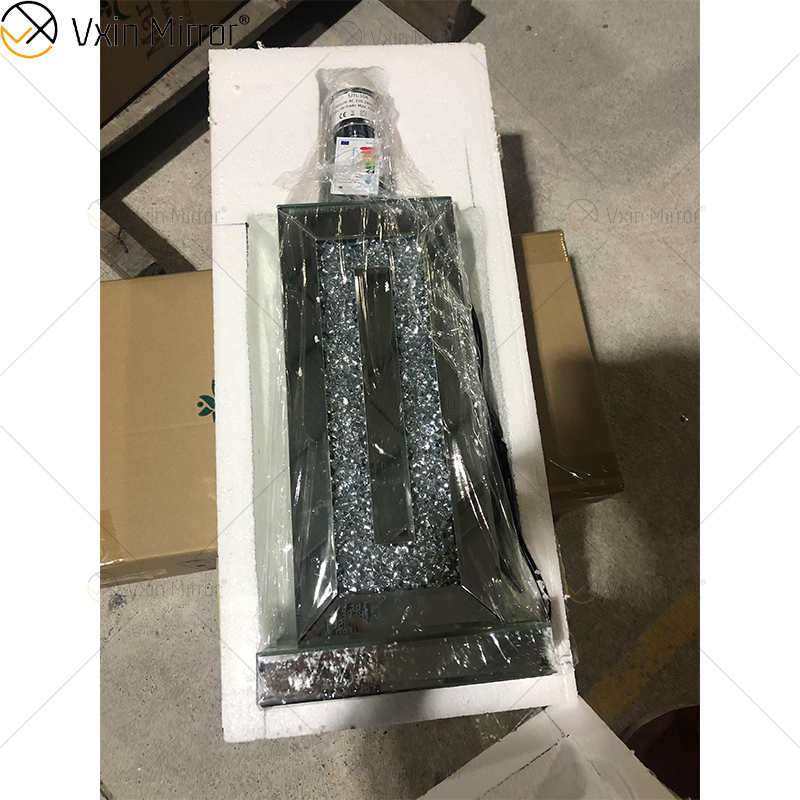 Hochwertige WXTL-146 Moderne Crushed Crystal Nachttischlampe mit Schirm für Schnittsofa