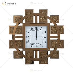 Gespiegelte Uhr WXMC-082 Crushed Diamond Brown Luxuriöse runde Uhr