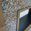 Mehrfarbiger WXWF-020 Luxus Silber Crushed Diamond Kristall Weißglas Wohnzimmer Spiegel Kamin Innen