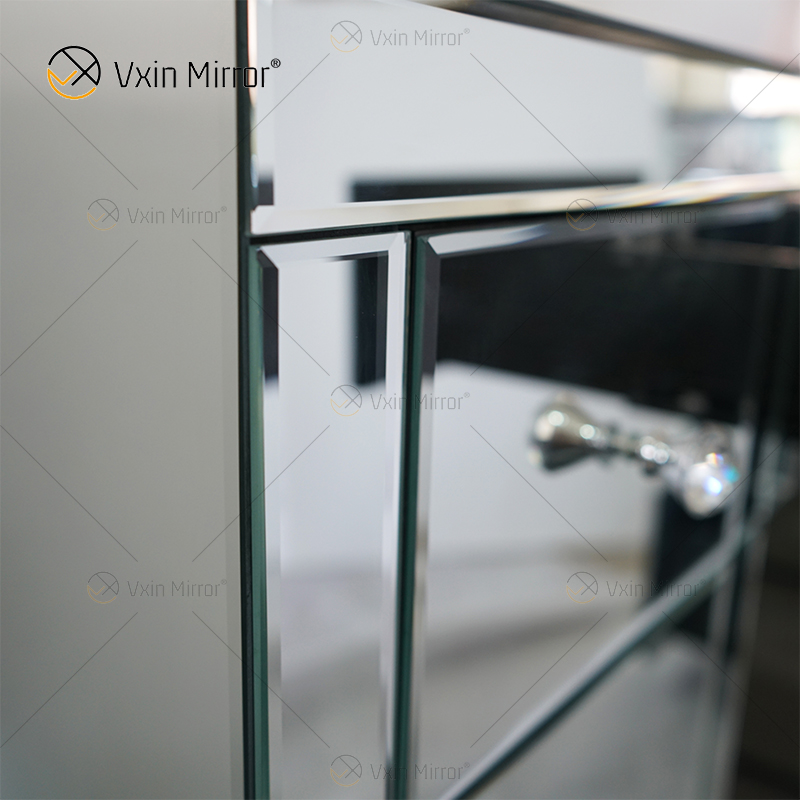Factory Supply WXF-125 Moderne silberverspiegelte Schminktisch-Kommode